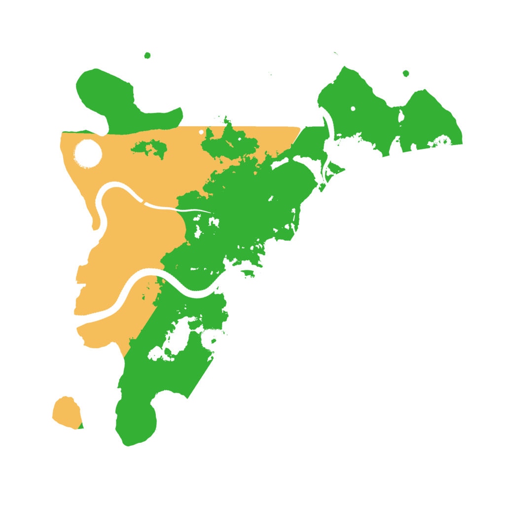 Biome Rust Map: Procedural Map, Size: 3200, Seed: 44