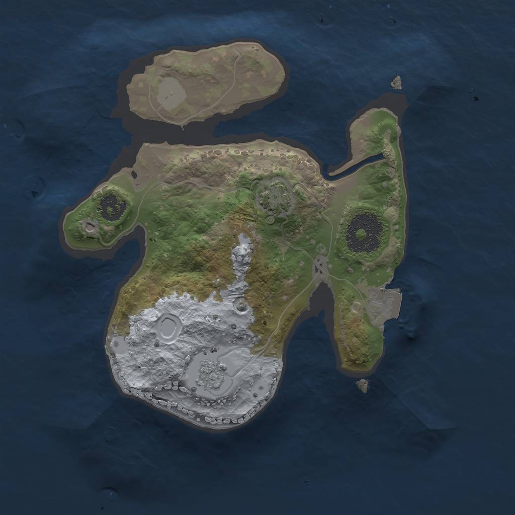 Rust Map: Procedural Map, Size: 2000, Seed: 1668809675, 5 Monuments