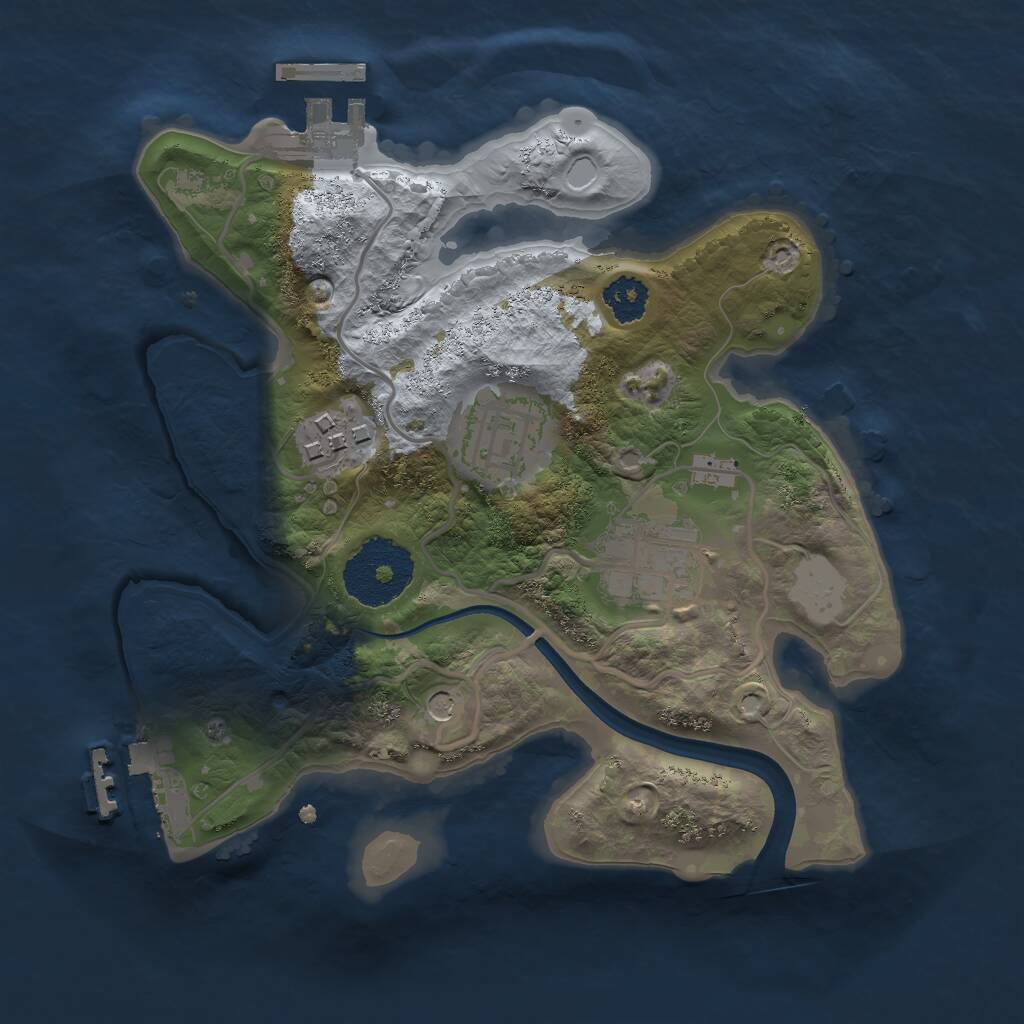 Rust Map: Procedural Map, Size: 2300, Seed: 254, 7 Monuments