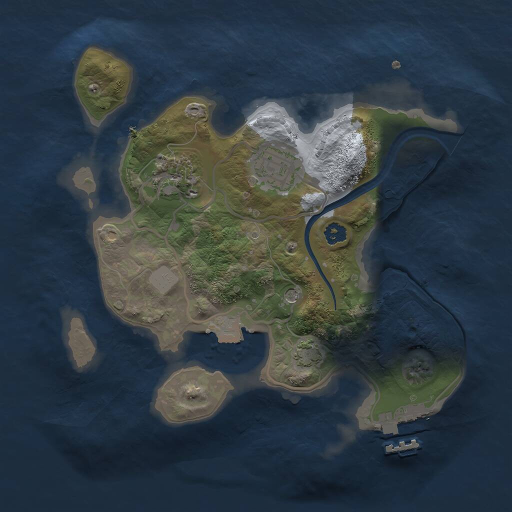 Rust Map: Procedural Map, Size: 2350, Seed: 479612970, 6 Monuments