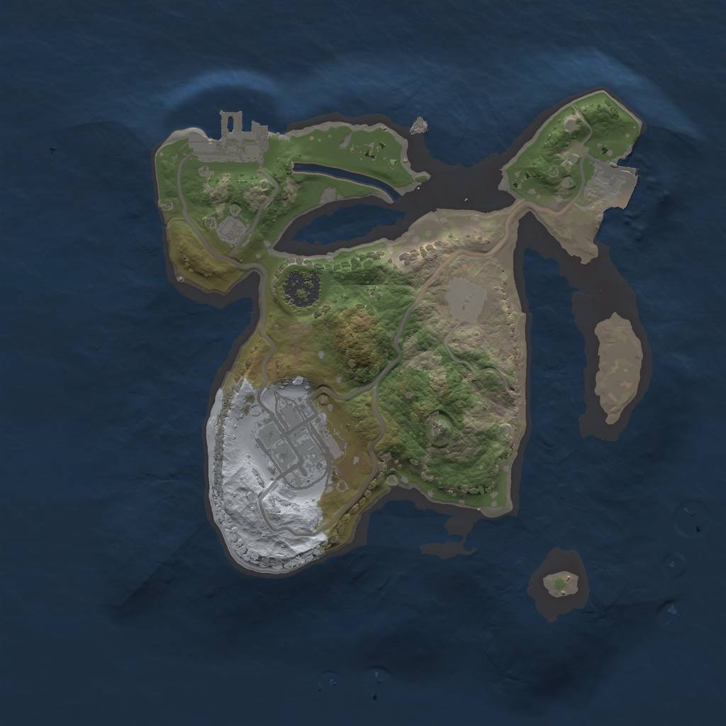 Rust Map: Procedural Map, Size: 2013, Seed: 529887112, 5 Monuments