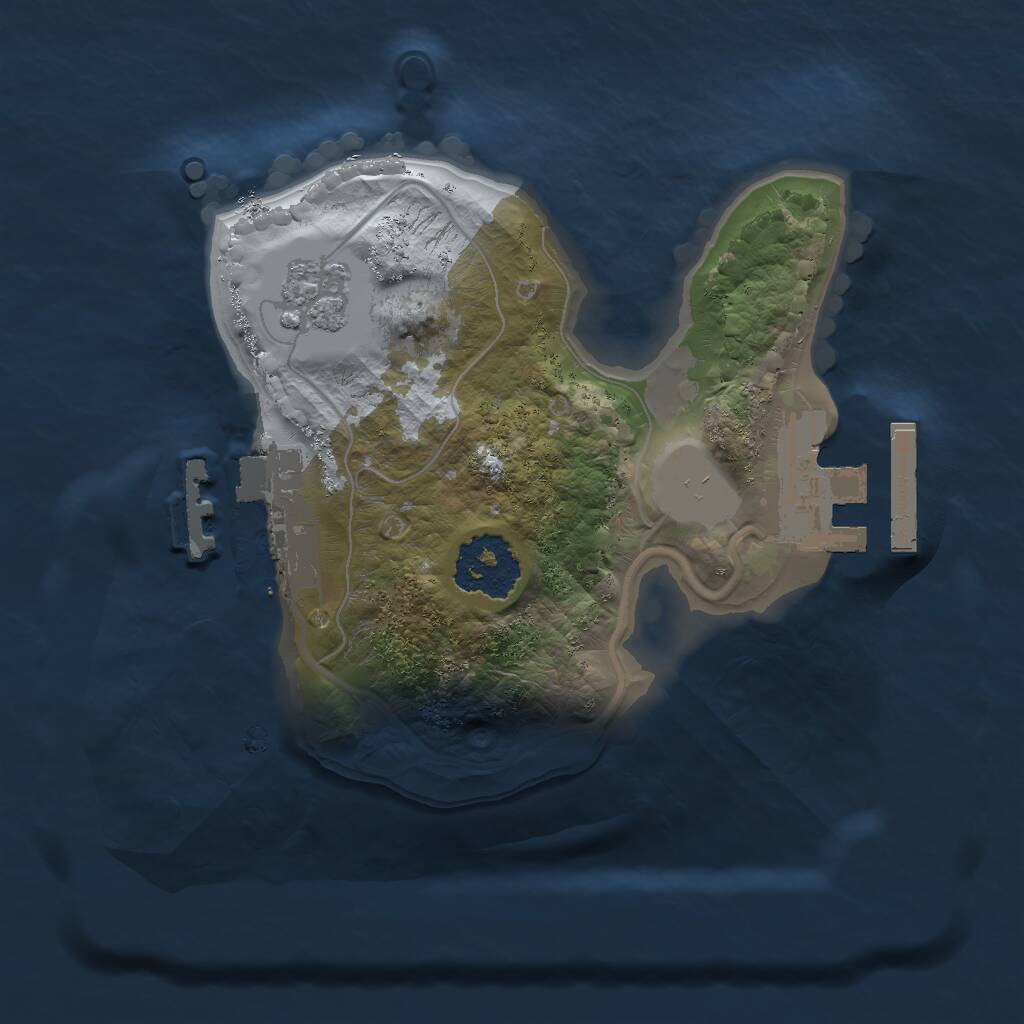 Rust Map: Procedural Map, Size: 1600, Seed: 19067664, 4 Monuments