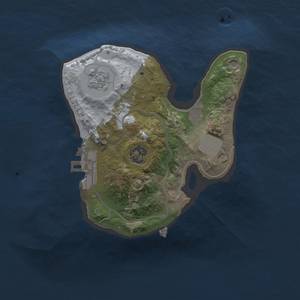 Thumbnail Rust Map: Procedural Map, Size: 1600, Seed: 19067664, 5 Monuments