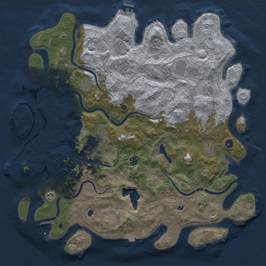 Rust Map: Procedural Map, Size: 4800, Seed: 11122023, 17 Monuments