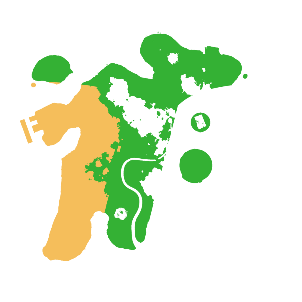 Biome Rust Map: Procedural Map, Size: 2500, Seed: 10193332