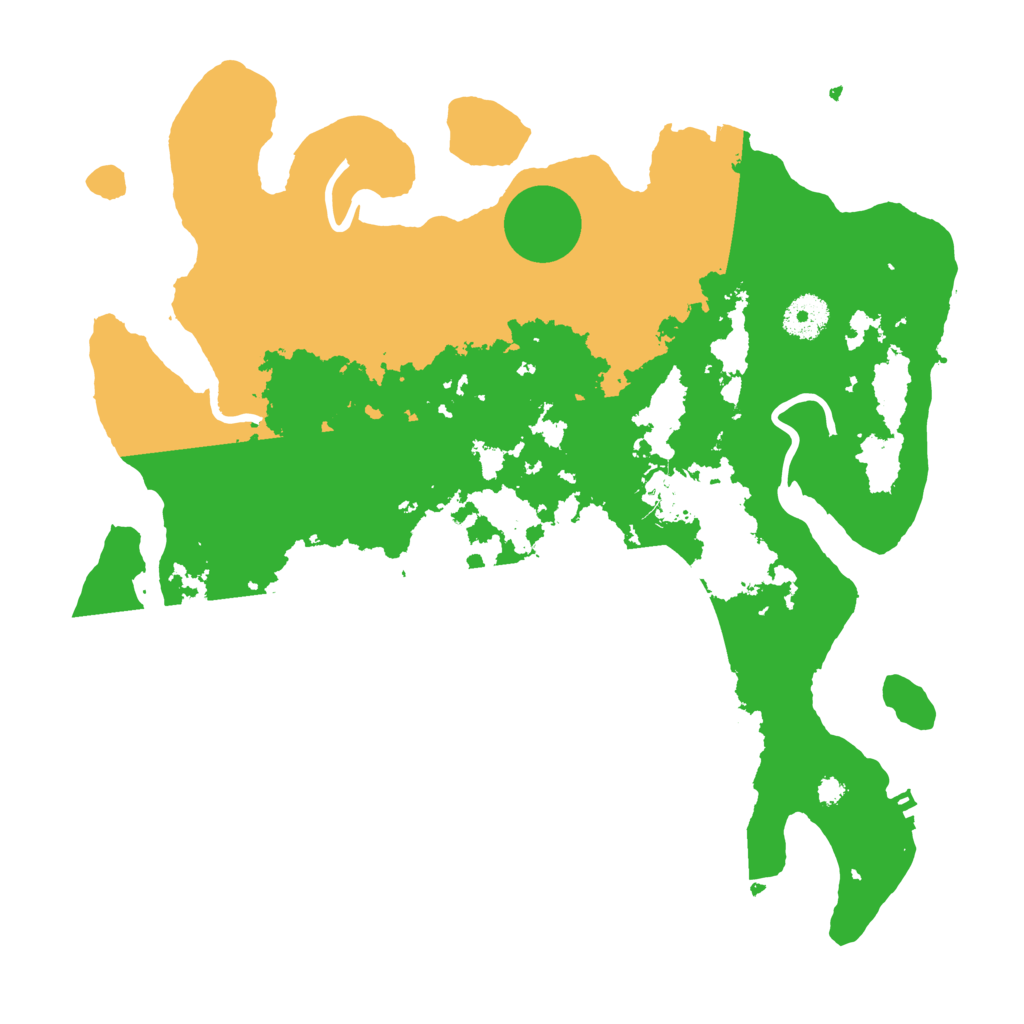 Biome Rust Map: Procedural Map, Size: 3500, Seed: 81223