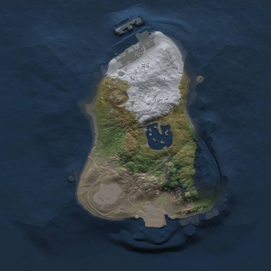 Rust Map: Procedural Map, Size: 1500, Seed: 477084774, 3 Monuments