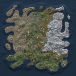 Thumbnail Rust Map: Procedural Map, Size: 4000, Seed: 18879, 18 Monuments