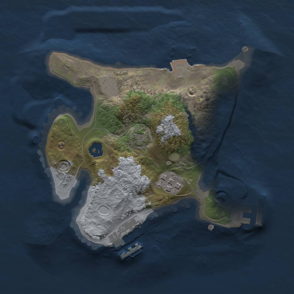 Rust Map: Procedural Map, Size: 2000, Seed: 178773307, 5 Monuments
