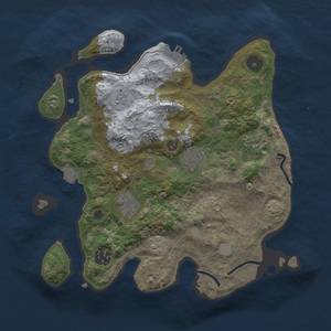 Thumbnail Rust Map: Procedural Map, Size: 3000, Seed: 94339530, 12 Monuments