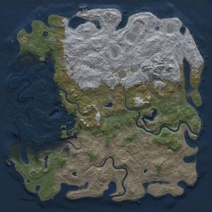 Thumbnail Rust Map: Procedural Map, Size: 6000, Seed: 1512613886, 17 Monuments