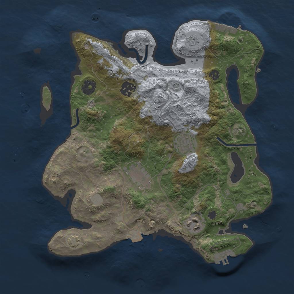 Rust Map: Procedural Map, Size: 3000, Seed: 1985023, 12 Monuments