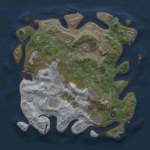 Thumbnail Rust Map: Procedural Map, Size: 3700, Seed: 849926904, 18 Monuments