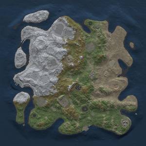 Thumbnail Rust Map: Procedural Map, Size: 3700, Seed: 1422934464, 16 Monuments