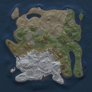 Thumbnail Rust Map: Procedural Map, Size: 3500, Seed: 1336392209, 18 Monuments