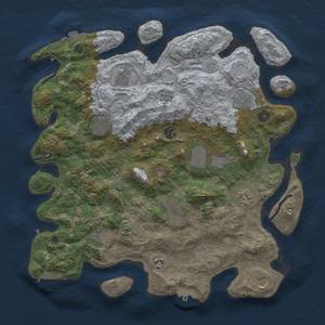 Thumbnail Rust Map: Procedural Map, Size: 4000, Seed: 510352401, 19 Monuments