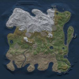 Thumbnail Rust Map: Procedural Map, Size: 3500, Seed: 877825, 14 Monuments