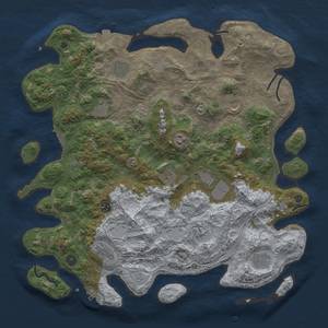 Rust Map: Procedural Map, Size: 4500, Seed: 564568, 19 Monuments