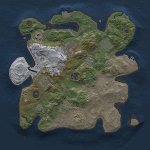 Thumbnail Rust Map: Procedural Map, Size: 3000, Seed: 308828311, 15 Monuments