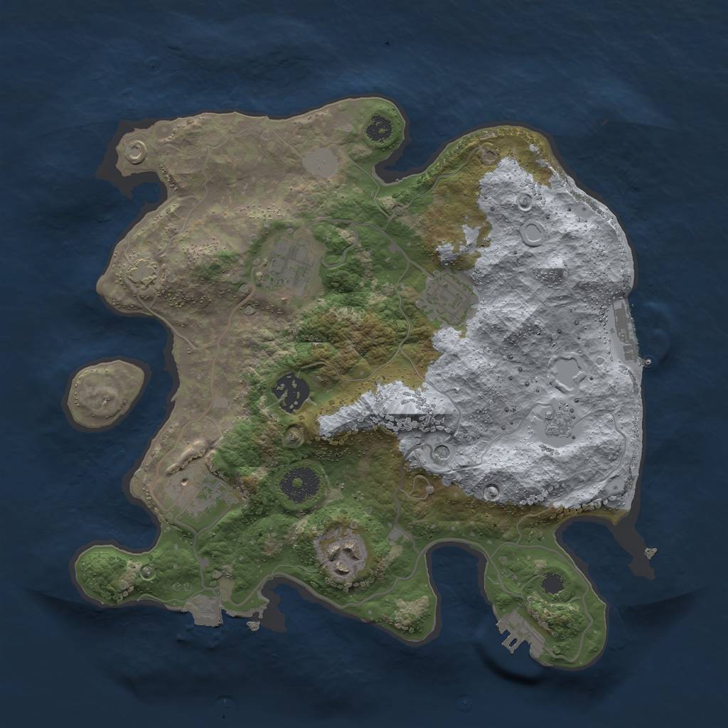 Rust Map: Procedural Map, Size: 3000, Seed: 8811745, 13 Monuments