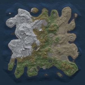 Thumbnail Rust Map: Procedural Map, Size: 3500, Seed: 658121082, 17 Monuments