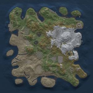 Thumbnail Rust Map: Procedural Map, Size: 3500, Seed: 662049786, 17 Monuments