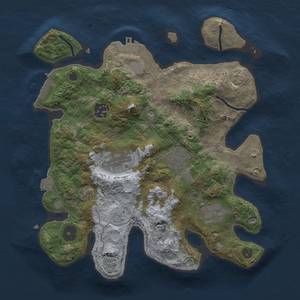 Thumbnail Rust Map: Procedural Map, Size: 3000, Seed: 1771, 13 Monuments
