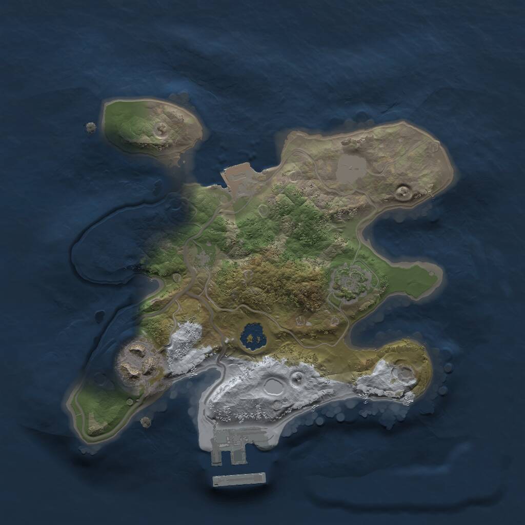 Rust Map: Procedural Map, Size: 2000, Seed: 780710695, 4 Monuments