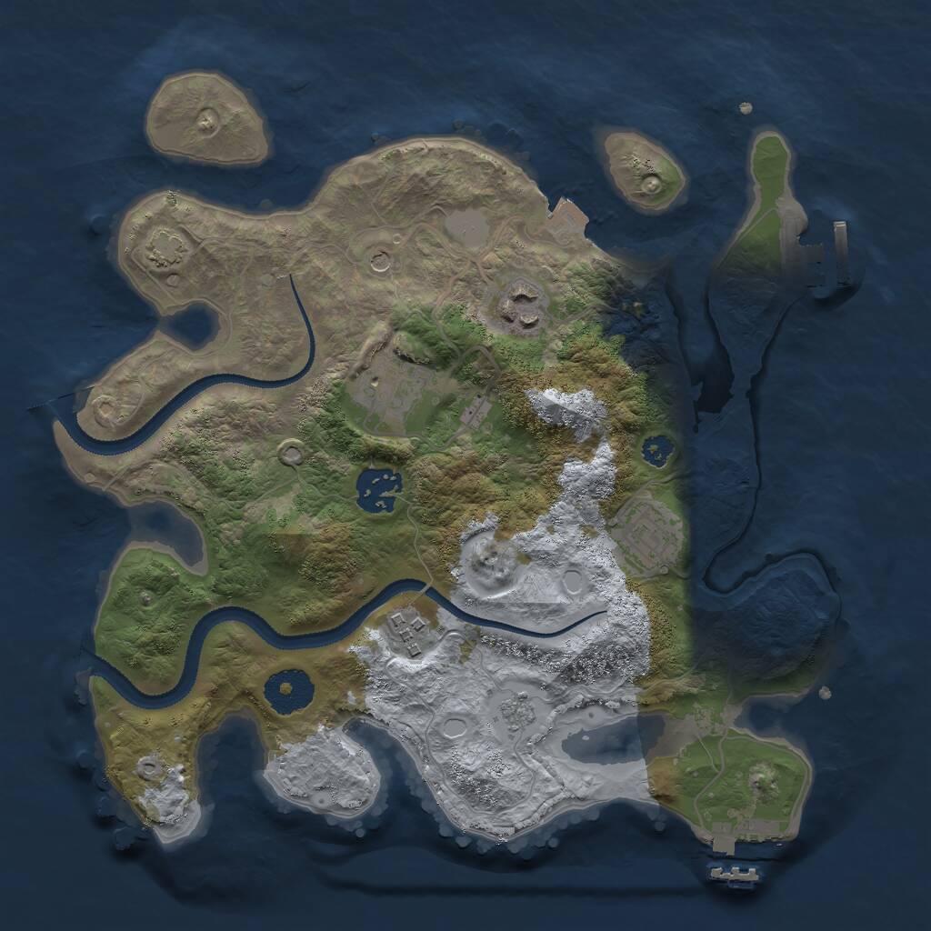 Rust Map: Procedural Map, Size: 3000, Seed: 631002019, 11 Monuments