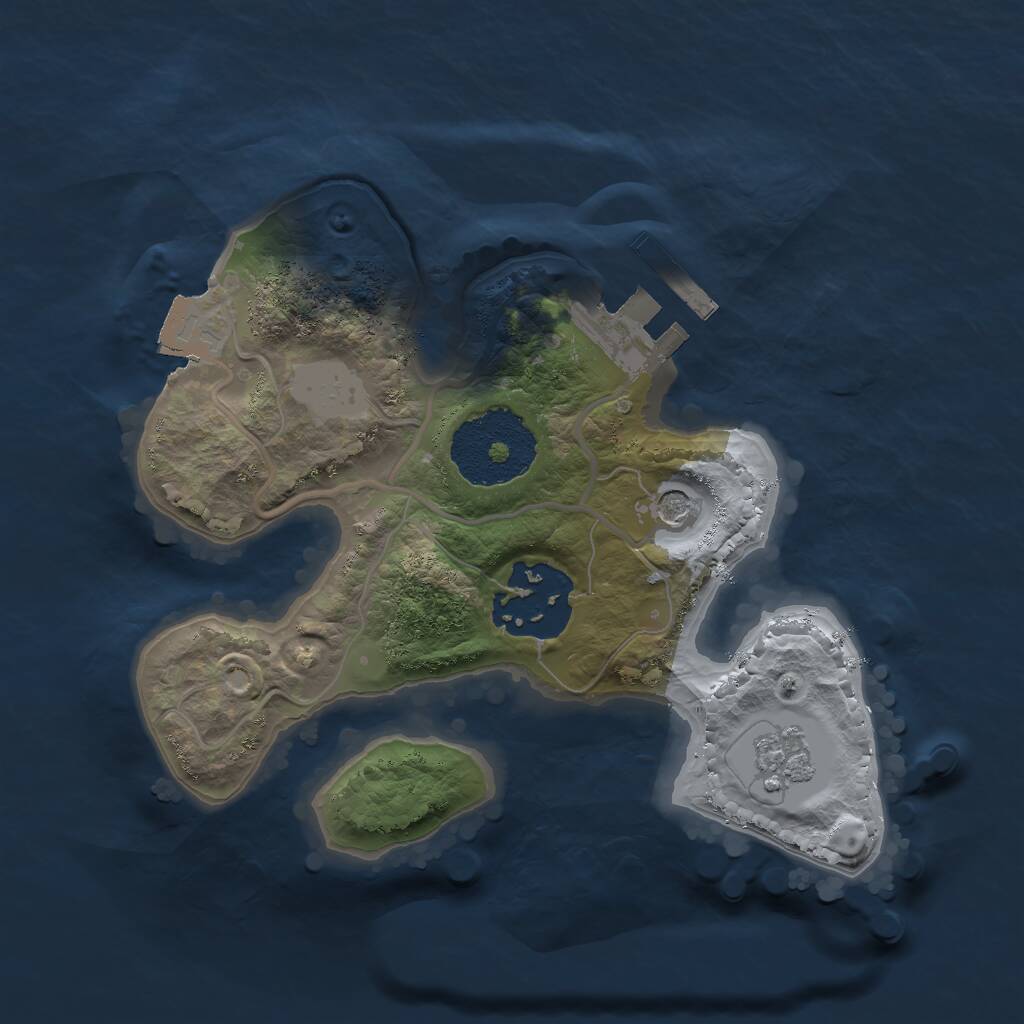Rust Map: Procedural Map, Size: 1950, Seed: 6986, 5 Monuments