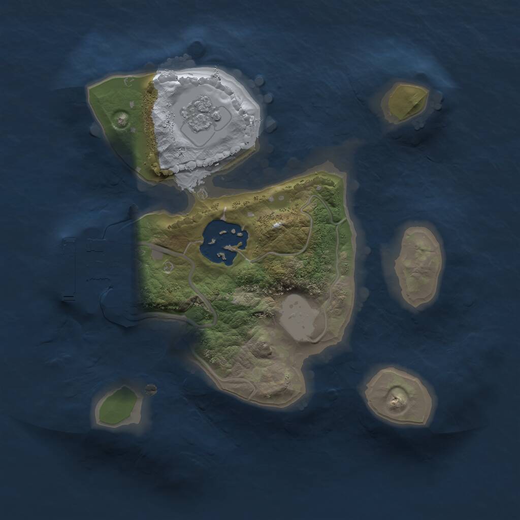 Rust Map: Procedural Map, Size: 1733, Seed: 1611214842, 4 Monuments