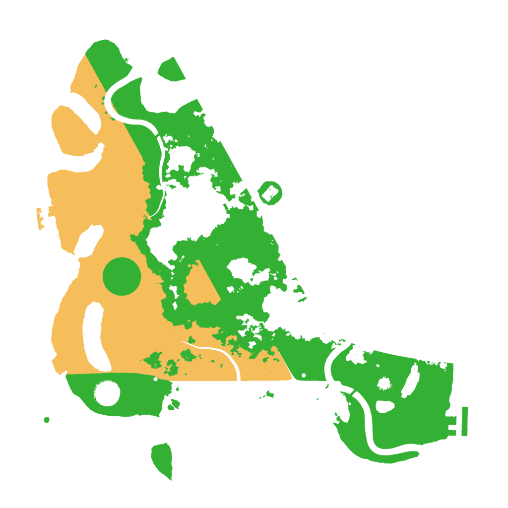 Biome Rust Map: Procedural Map, Size: 3500, Seed: 1234561
