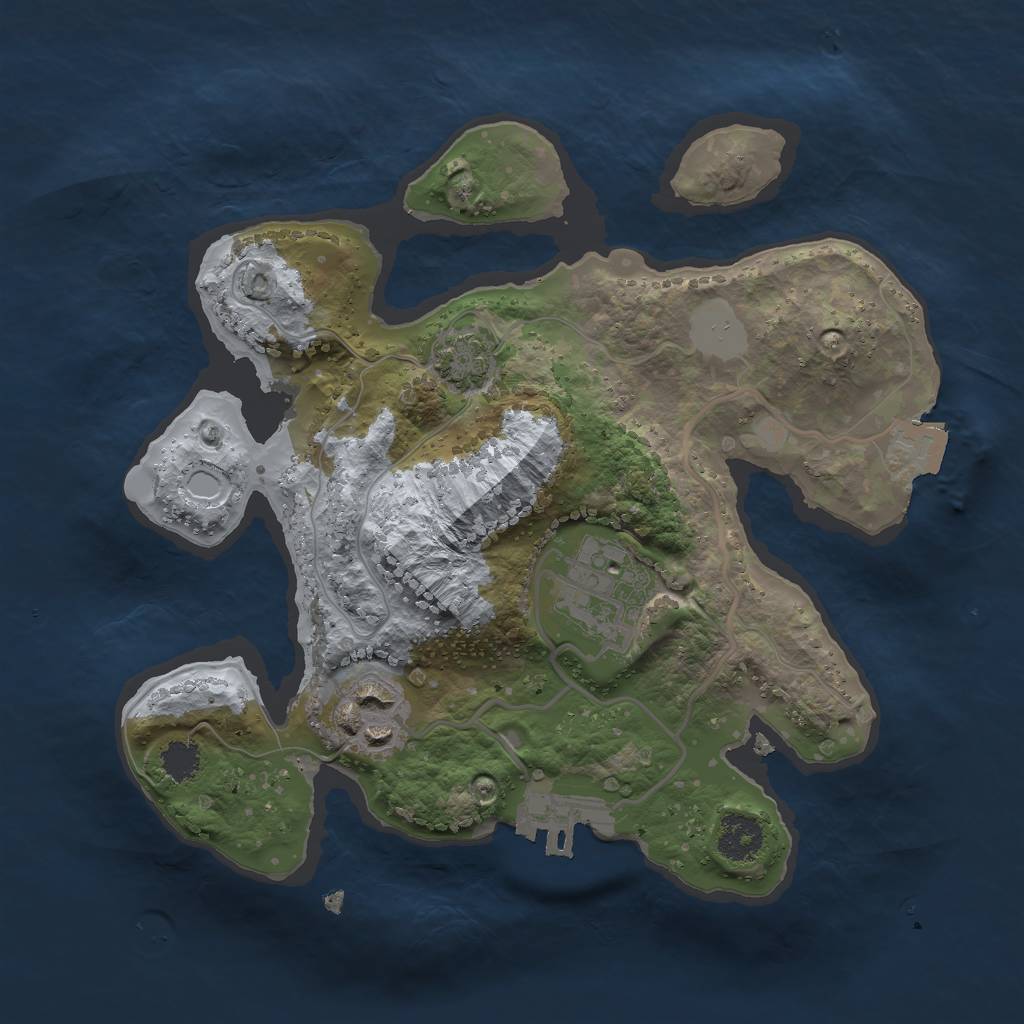 Rust Map: Procedural Map, Size: 2300, Seed: 1719, 7 Monuments