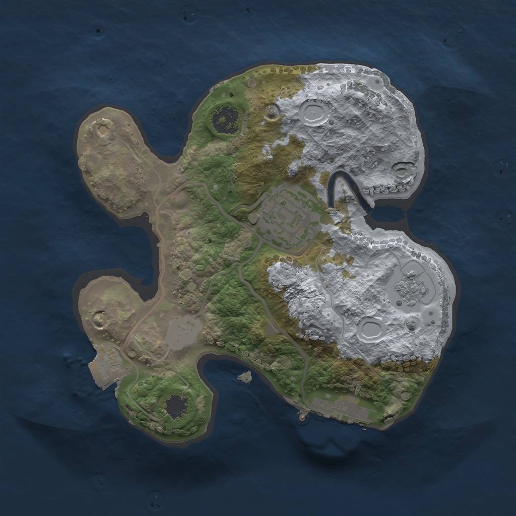 Rust Map: Procedural Map, Size: 1950, Seed: 21070685, 6 Monuments