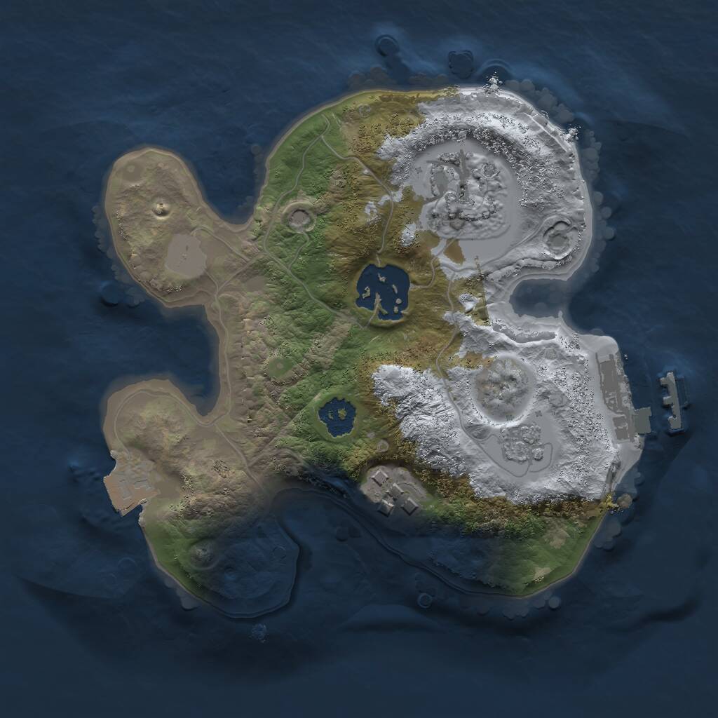 Rust Map: Procedural Map, Size: 1950, Seed: 21070685, 6 Monuments