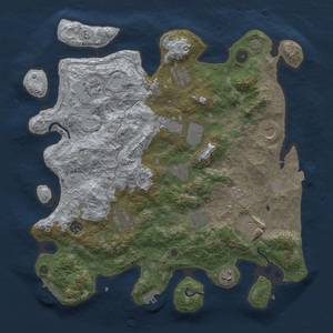 Thumbnail Rust Map: Procedural Map, Size: 4050, Seed: 864540724, 19 Monuments