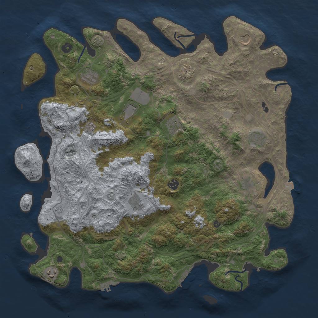 Rust Map: Procedural Map, Size: 4500, Seed: 82641798, 19 Monuments