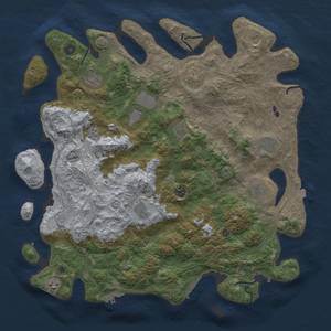 Thumbnail Rust Map: Procedural Map, Size: 4500, Seed: 82641798, 19 Monuments