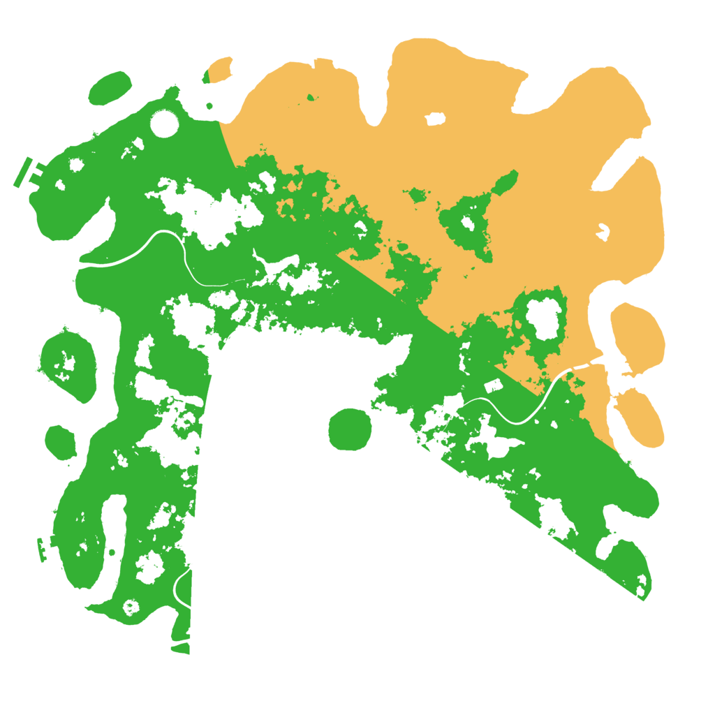 Biome Rust Map: Procedural Map, Size: 4500, Seed: 555555