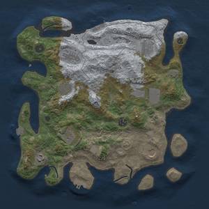 Thumbnail Rust Map: Procedural Map, Size: 3500, Seed: 242362658, 17 Monuments