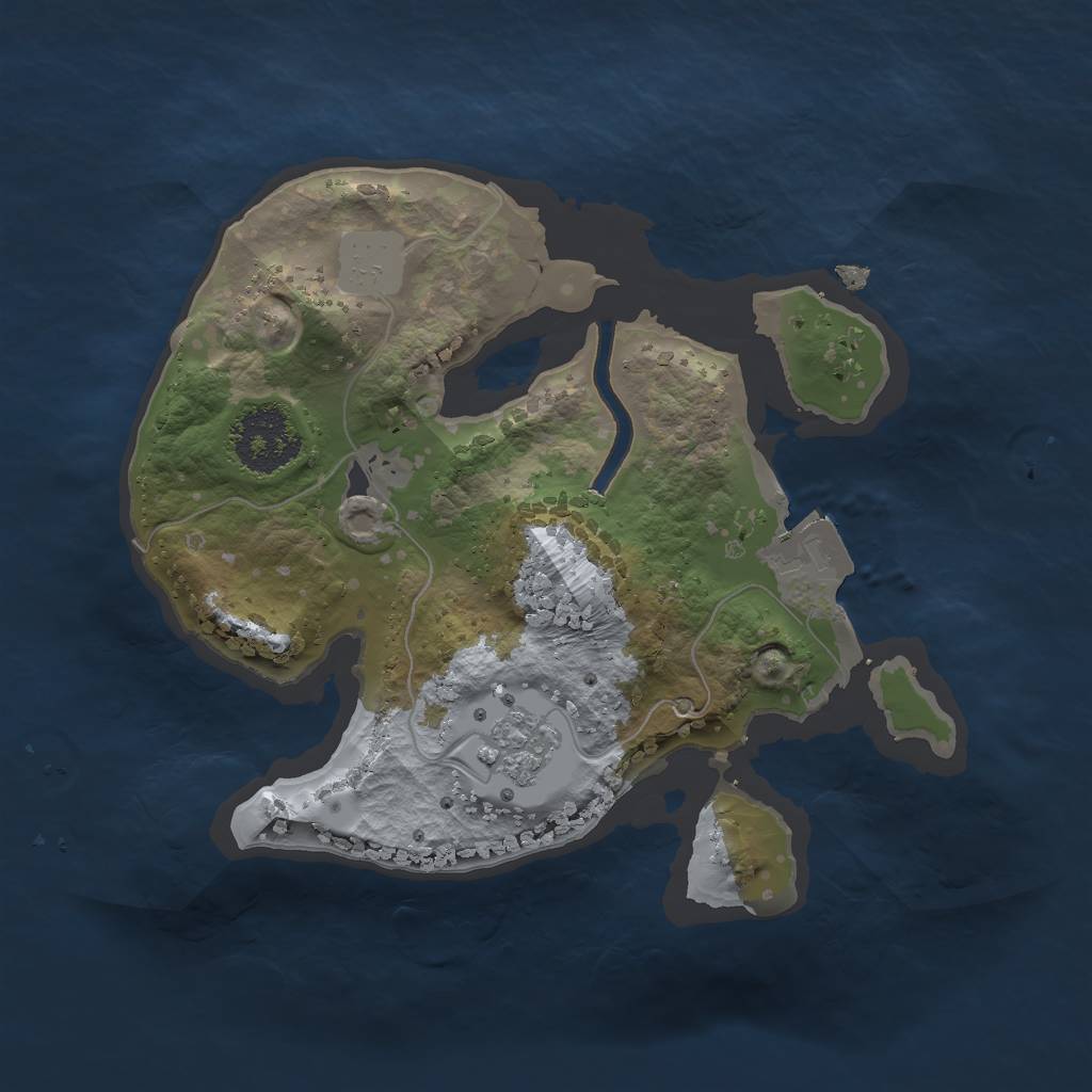 Rust Map: Procedural Map, Size: 1750, Seed: 560447872, 4 Monuments