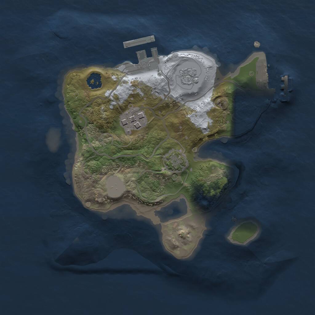 Rust Map: Procedural Map, Size: 2000, Seed: 1483901796, 6 Monuments