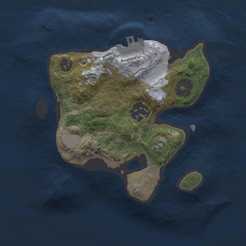 Rust Map: Procedural Map, Size: 2000, Seed: 1483901796, 5 Monuments