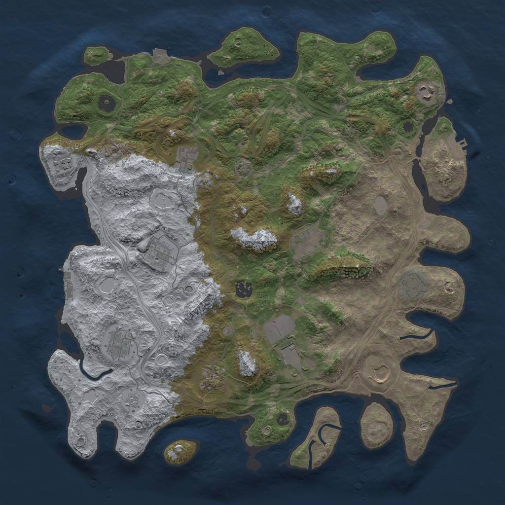 Rust Map: Procedural Map, Size: 4250, Seed: 7456, 19 Monuments