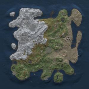 Thumbnail Rust Map: Procedural Map, Size: 3500, Seed: 864540724, 16 Monuments