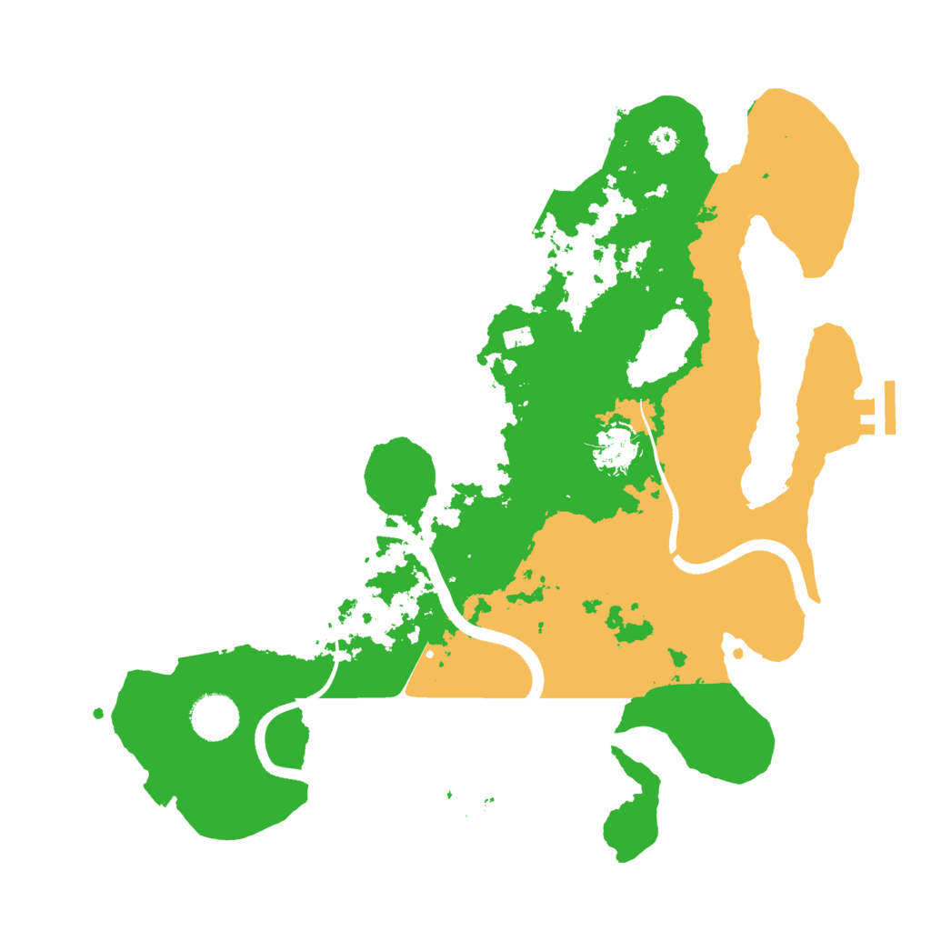 Biome Rust Map: Procedural Map, Size: 3500, Seed: 864540724