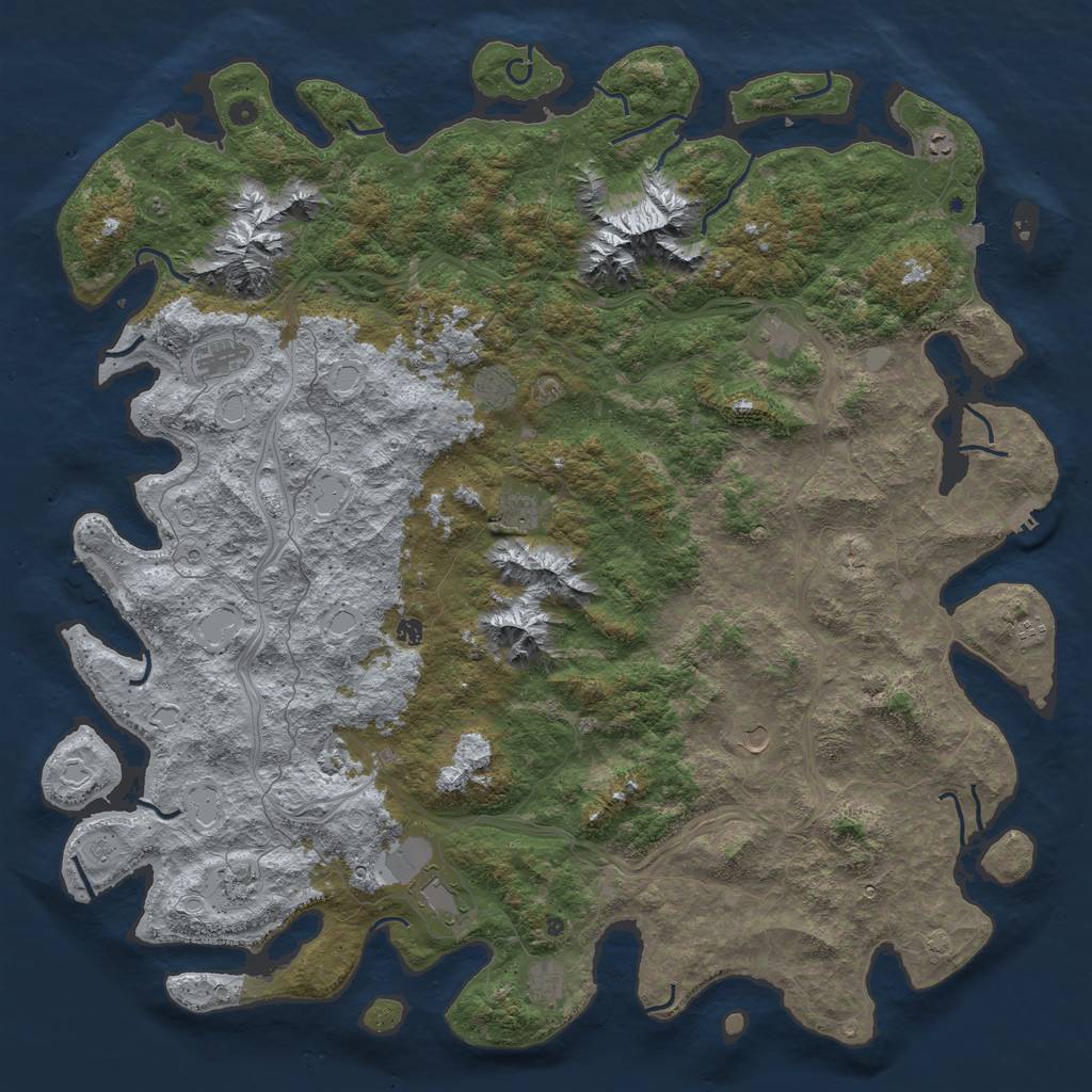 Rust Map: Procedural Map, Size: 6000, Seed: 1762886057, 19 Monuments
