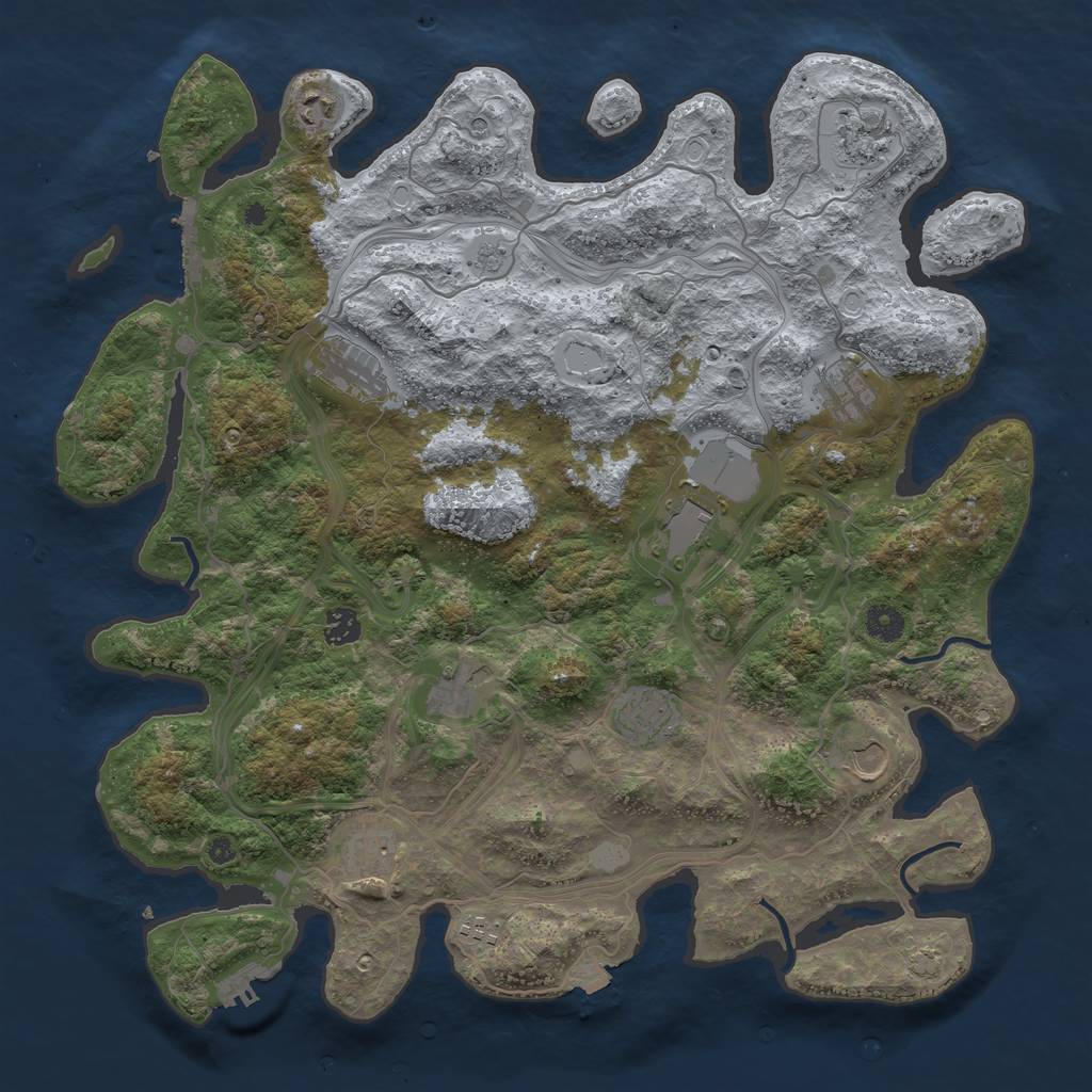 Rust Map: Procedural Map, Size: 4250, Seed: 2067646486, 19 Monuments