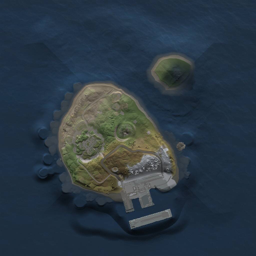 Rust Map: Procedural Map, Size: 1200, Seed: 732210204, 3 Monuments