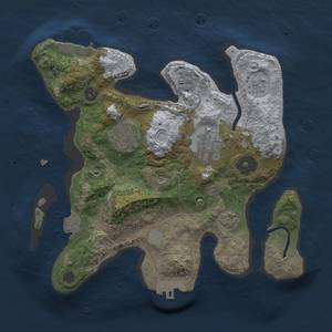 Thumbnail Rust Map: Procedural Map, Size: 2500, Seed: 235590574, 11 Monuments